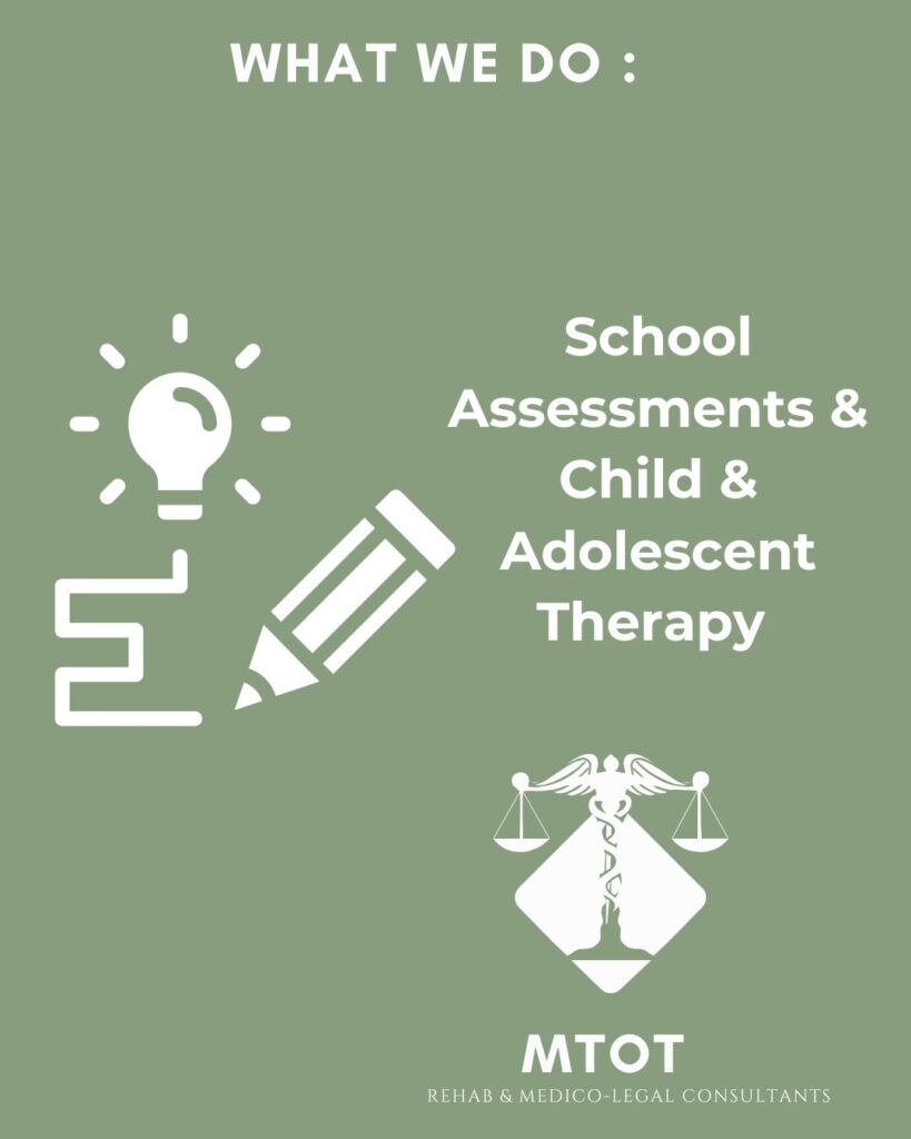 School assessments and child and adolescent therapy